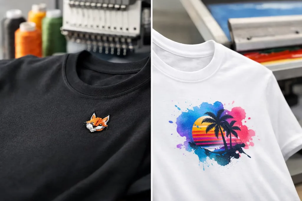 Embroidered Tees vs Printed Tees Compared