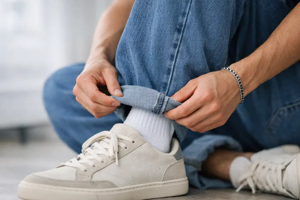 How to Cuff Baggy Jeans Without Killing the Fit