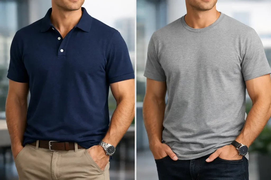 Mens Polos Versus T Shirts: What to Wear